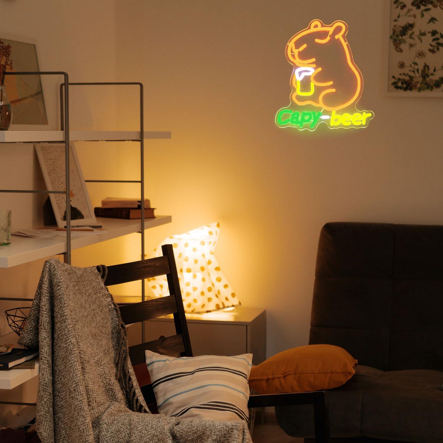 Enseigne néon de bière Capybar - Home Bar Lounge avis et prix